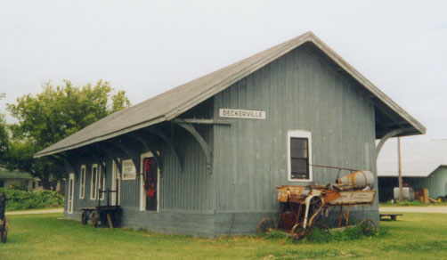 Wooden depot from Deckerville, MI