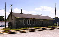 Wooden depot at Sebewaing